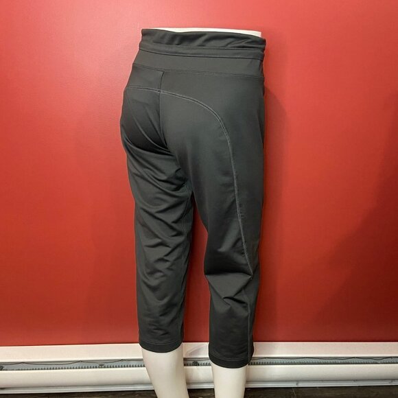 NIKE Fit Dry Charcoal Gym Athletic Capri Wide Leg Sweat Pants - Size XS (0-2) - Picture 3 of 4